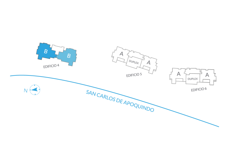 Planta Tipo B5: 3 Dormitorios en Suite + Estar + Rooftop